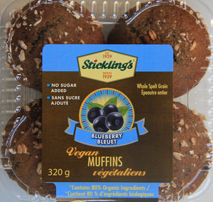 Vegan Spelt Blueberry Muffins - 3 Packages per Box